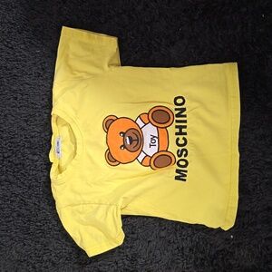 Love Moschino Bright Yellow Tee with Bear Design